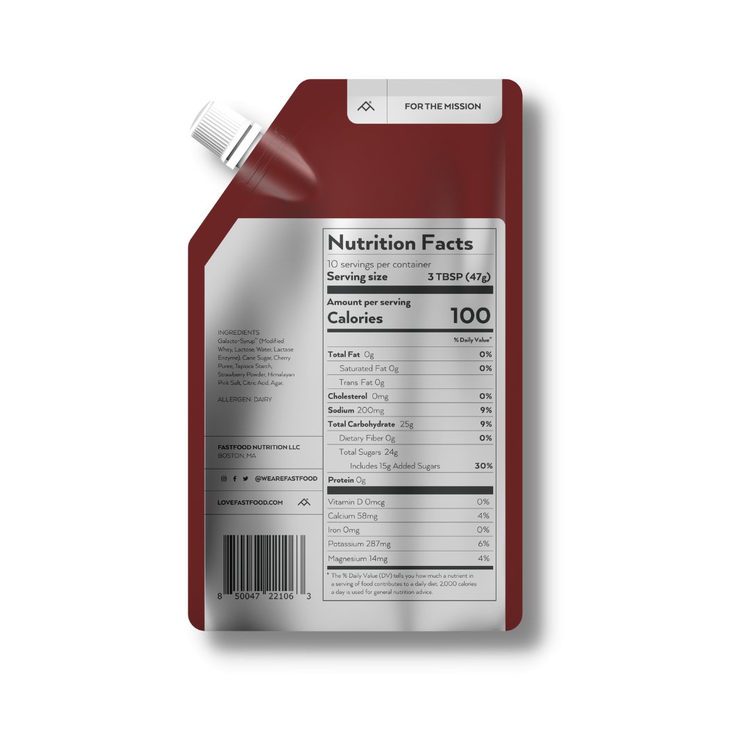 Fastfood Gel Pouch Strawberry and Cherry Nutrition Facts